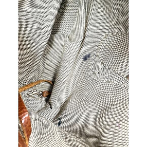 Dooney & Bourke Womens Brown Croco Embossed Leather Double Strap Tassel Bag - Picture 9 of 12